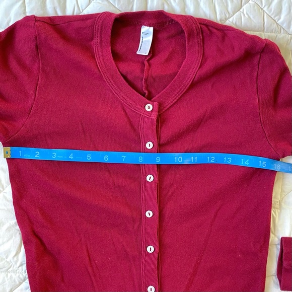 American Apparel Unisex Rib Henley One Piece - Picture 7 of 8